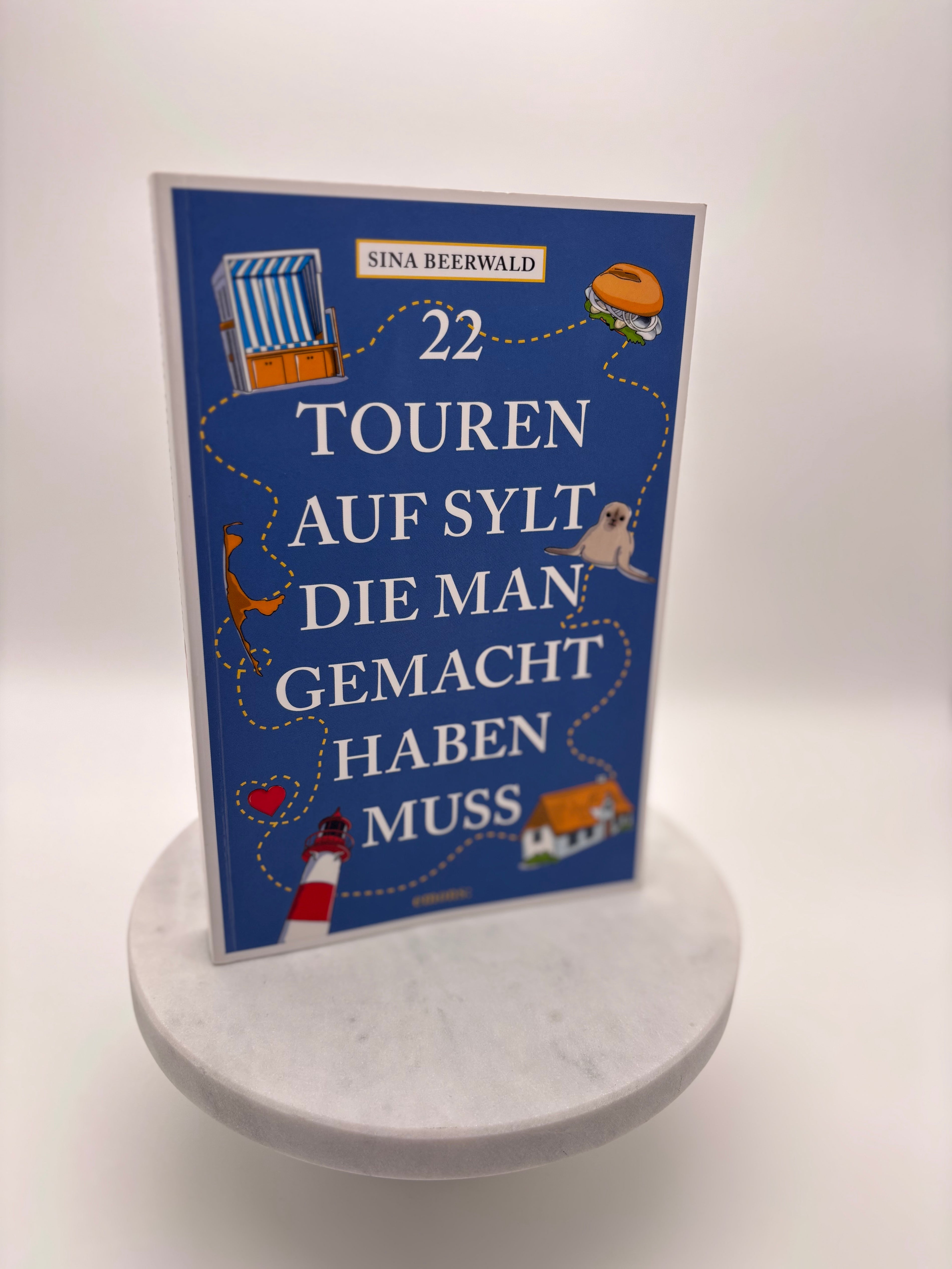 Buch "22 Touren auf Sylt die man gesehen haben muss", handsigniert + Autogrammkarte, Sina Beerwald
