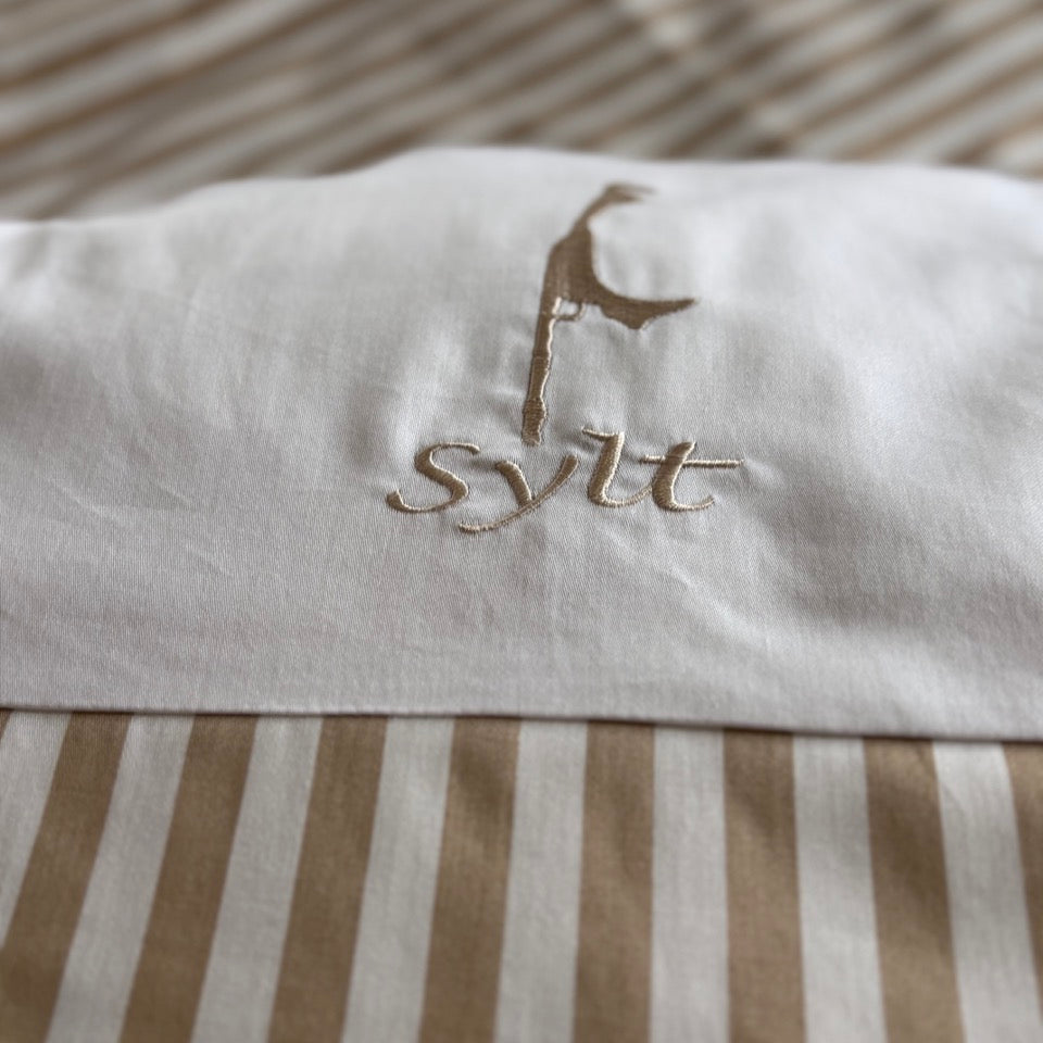 Bettwäsche "Sylt", Makosatin, breit gestreift - versch. Farben + Größen