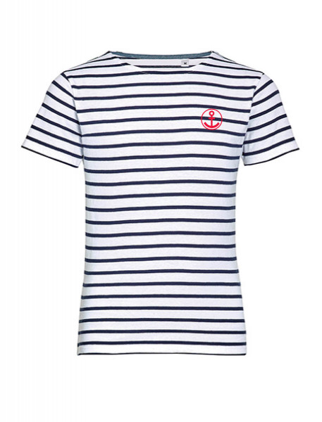 T-Shirt "Anker" für Kinder, blau-weiß gestreift