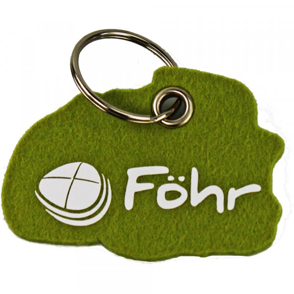 Föhr-Schlüsselanhänger aus Filz, grün