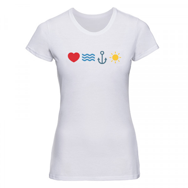 "love sea anchor sun" Damen T-Shirt