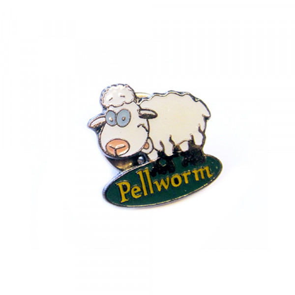 Pellworm-Pin mit dem Pelle-Schaf, 15x15 mm