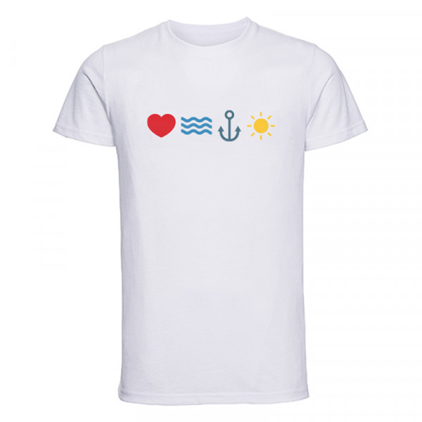 "love sea anchor sun" Herren T-Shirt